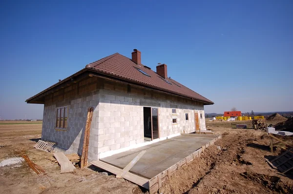 stock image A house being built