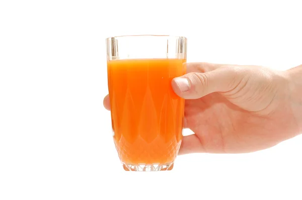 Tangan dengan jus buah — Stok Foto