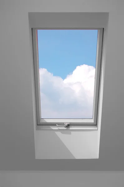 Vista através da janela . — Fotografia de Stock