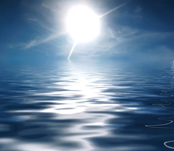 Солнце, океан фон — стоковое фото