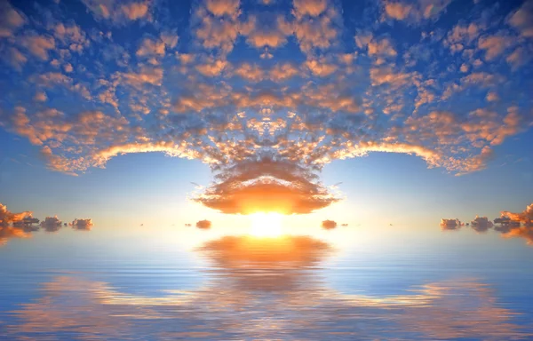 Oceano ao pôr do sol — Fotografia de Stock