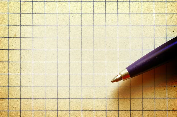 Ручка на листе бумаги . — стоковое фото