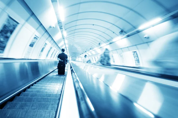 Лестница метро. Motion — стоковое фото