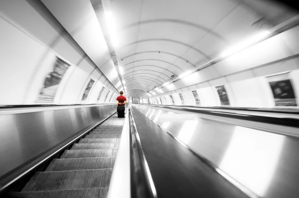 Лестница метро. Motion — стоковое фото