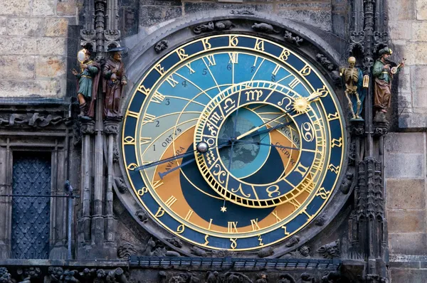 Prag. die astronomische Uhr — Stockfoto