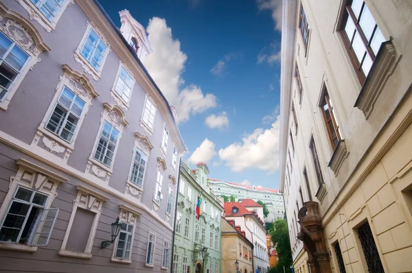 Prag. alte Architektur, charmante Straße — Stockfoto