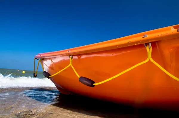 stock image Orange rescue boat