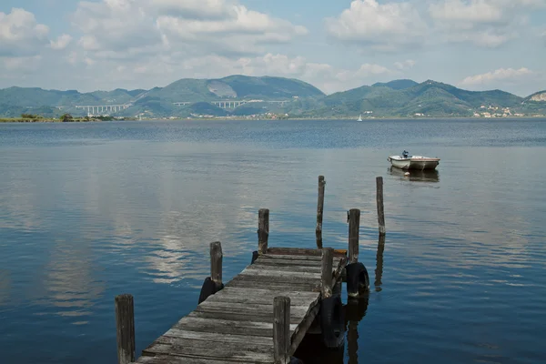 stock image Pier and boat