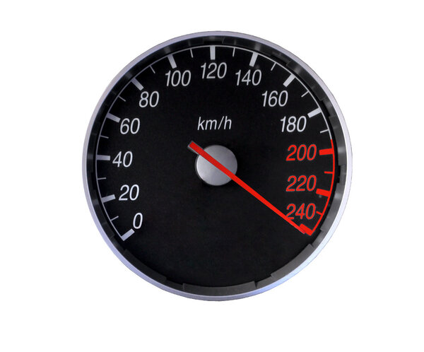 Speedometer over the limit