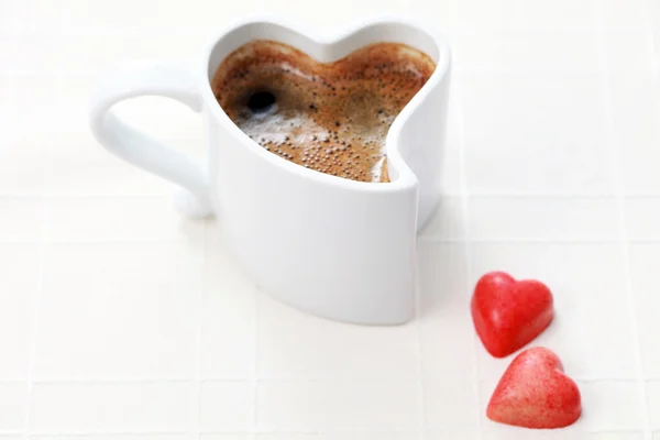 Koffie en snoep — Stockfoto