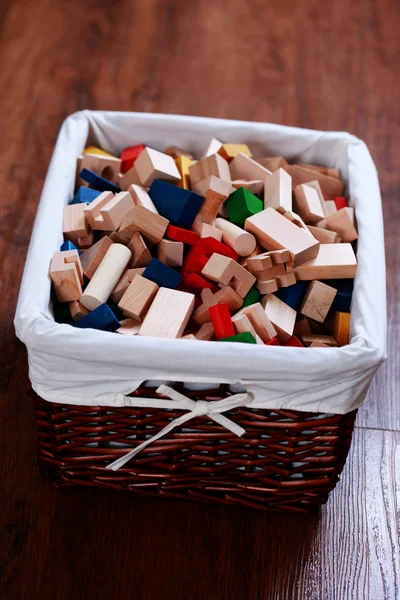 Caja de bloques de madera — Foto de Stock