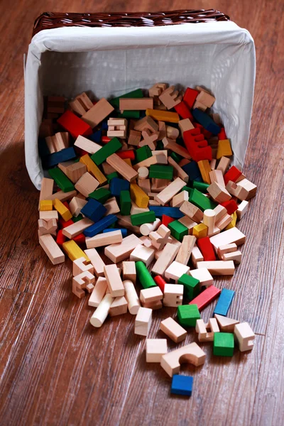 Caja de bloques de madera —  Fotos de Stock