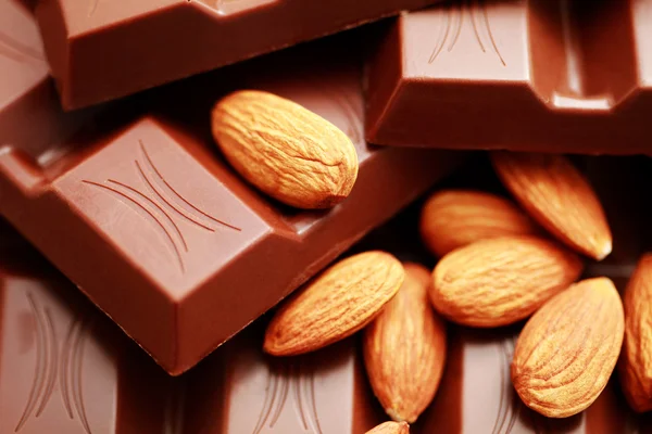 Cioccolato con mandorle — Foto Stock