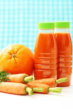 Carrot and orange juice clipart