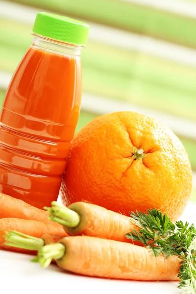 Carrot and orange juice — Stock Photo, Image
