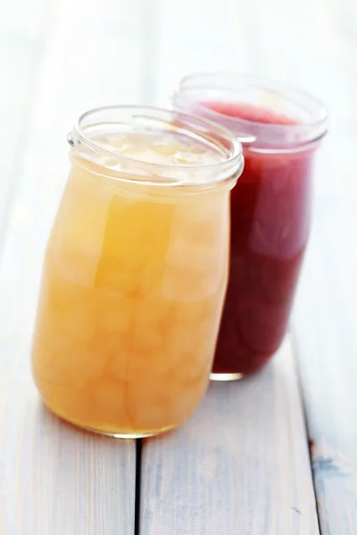 Marmelade aus Apfel und Rhabarber — Stockfoto