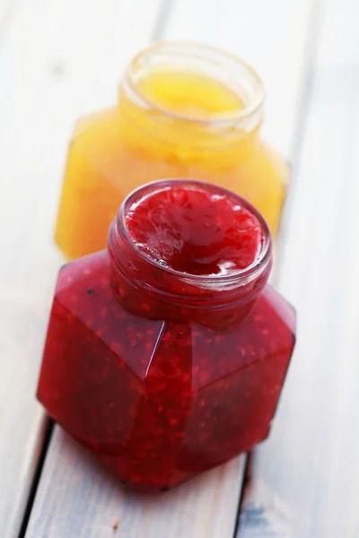 Orange and raspberry jam — Stock Photo, Image