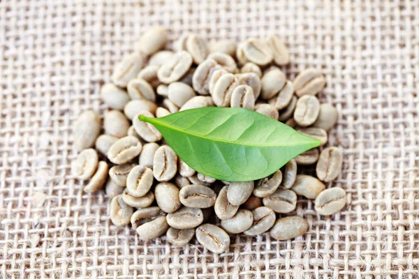 Unroasted coffee beans — Stock Photo, Image