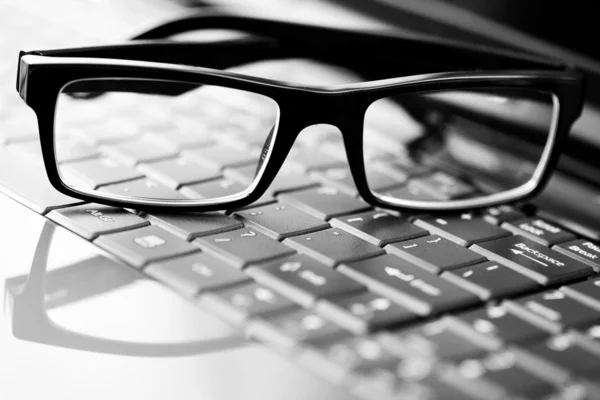 stock image Glasses on laptop