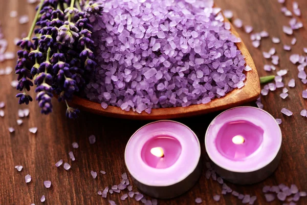 Lavendelbadesalz — Stockfoto