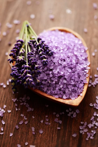 Lavender bath salt — Stock Photo, Image