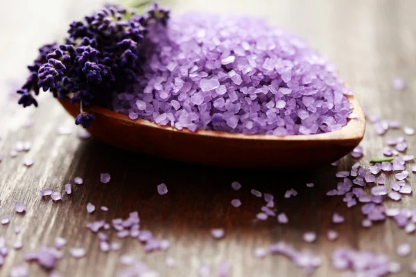 Lavender bath salt Royalty Free Stock Images