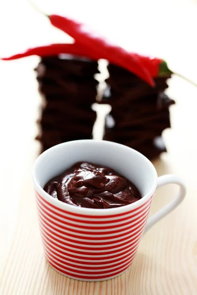 Cioccolata calda piccante — Foto Stock