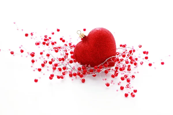 Червоне серце м'яч — стокове фото