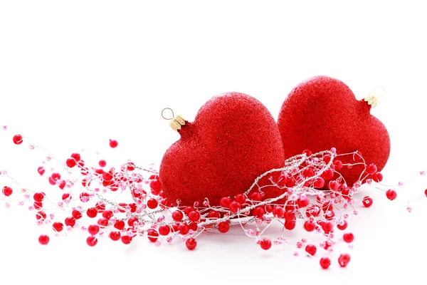Bolas de coração vermelho — Fotografia de Stock