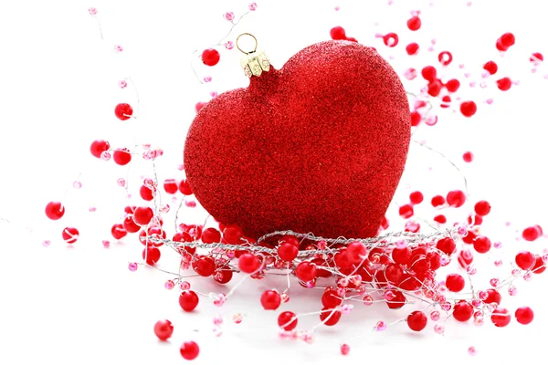 Pallone rosso del cuore — Foto Stock