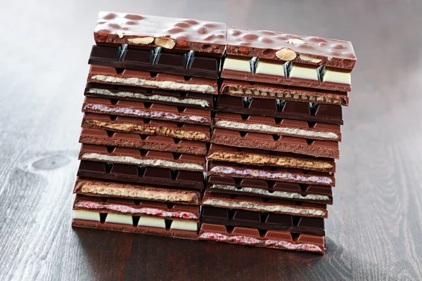 Stapel van chocolade — Stockfoto