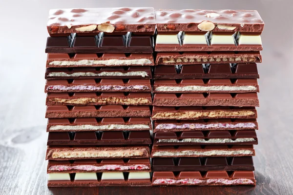 Pilha de chocolate — Fotografia de Stock
