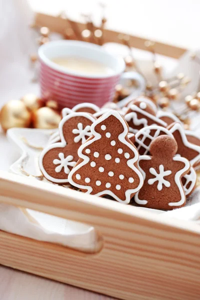 Gingerbreads με καφέ — Φωτογραφία Αρχείου