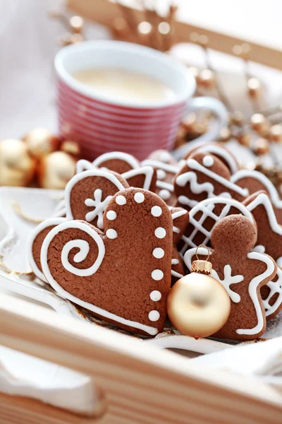 Gingerbreads met koffie — Stockfoto