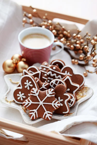 Kahve ile gingerbreads — Stok fotoğraf
