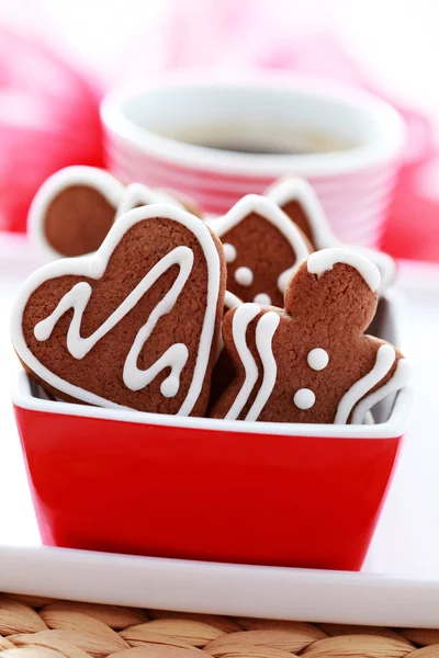 Καφέ με gingerbreads — Φωτογραφία Αρχείου