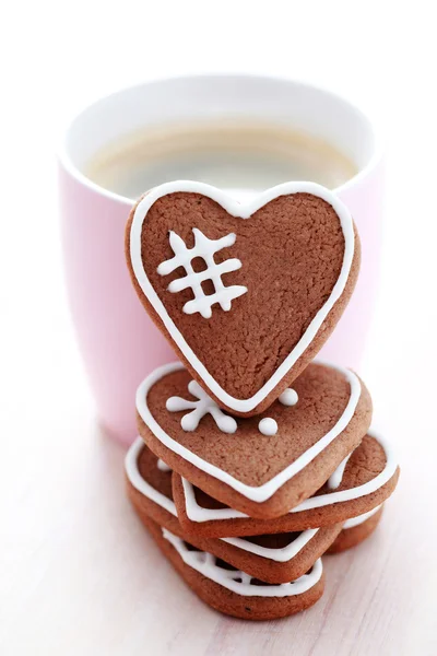 Taza de café con galletas —  Fotos de Stock