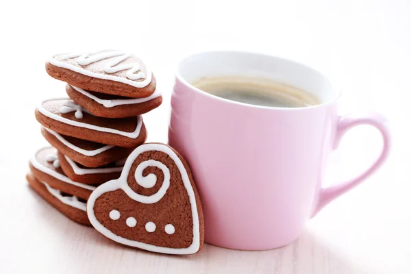 Kopp kaffe med kakor — Stockfoto