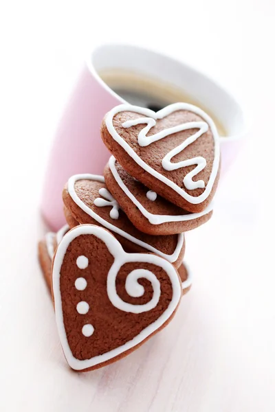 Taza de café con galletas — Foto de Stock