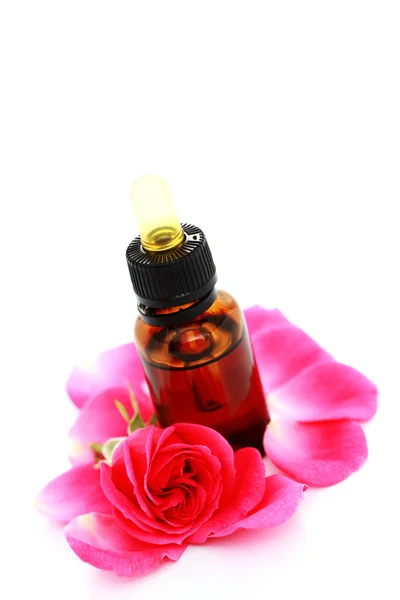Óleo essencial de rosa — Fotografia de Stock