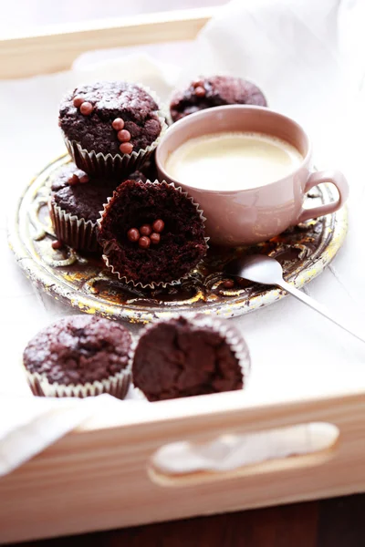 Шоколадные кексы — стоковое фото