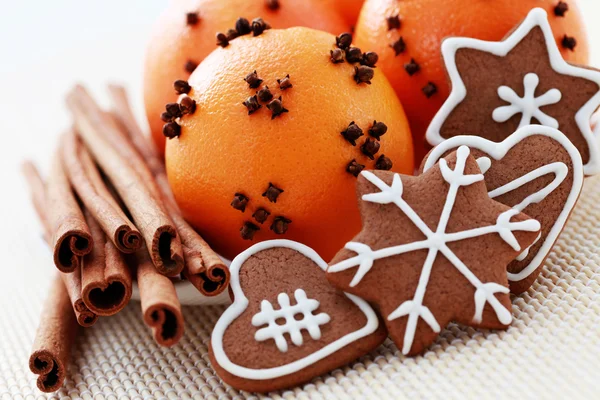 桔子和 gingerbreads — 图库照片