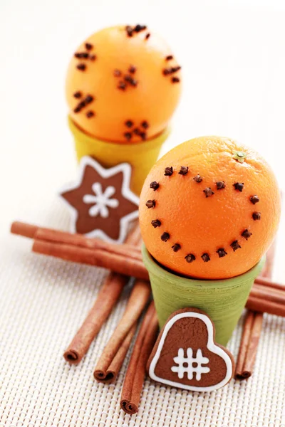 桔子和 gingerbreads — 图库照片