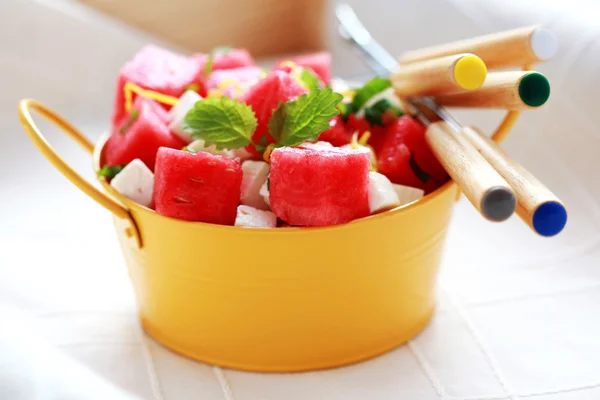 Görögdinnye és a feta saláta — Stock Fotó