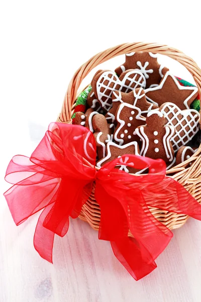 Basket of gingerbreads — Stock Photo, Image