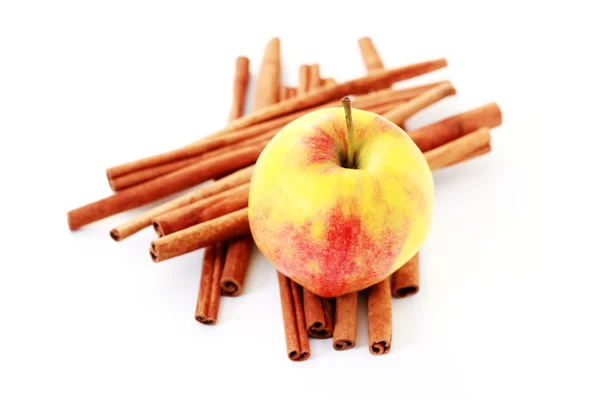 Apple and cinnamon — Stock Photo, Image