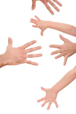 Many hands clipart