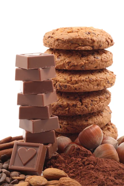 クッキーとチョコレート — ストック写真