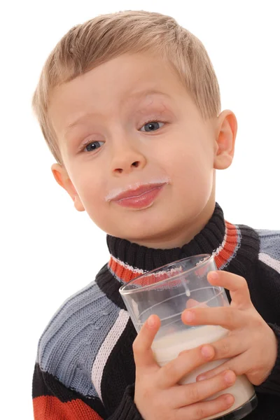 Çocuk süt içme — Stok fotoğraf