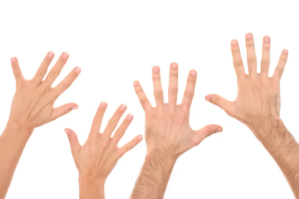 4 ręce — Zdjęcie stockowe
